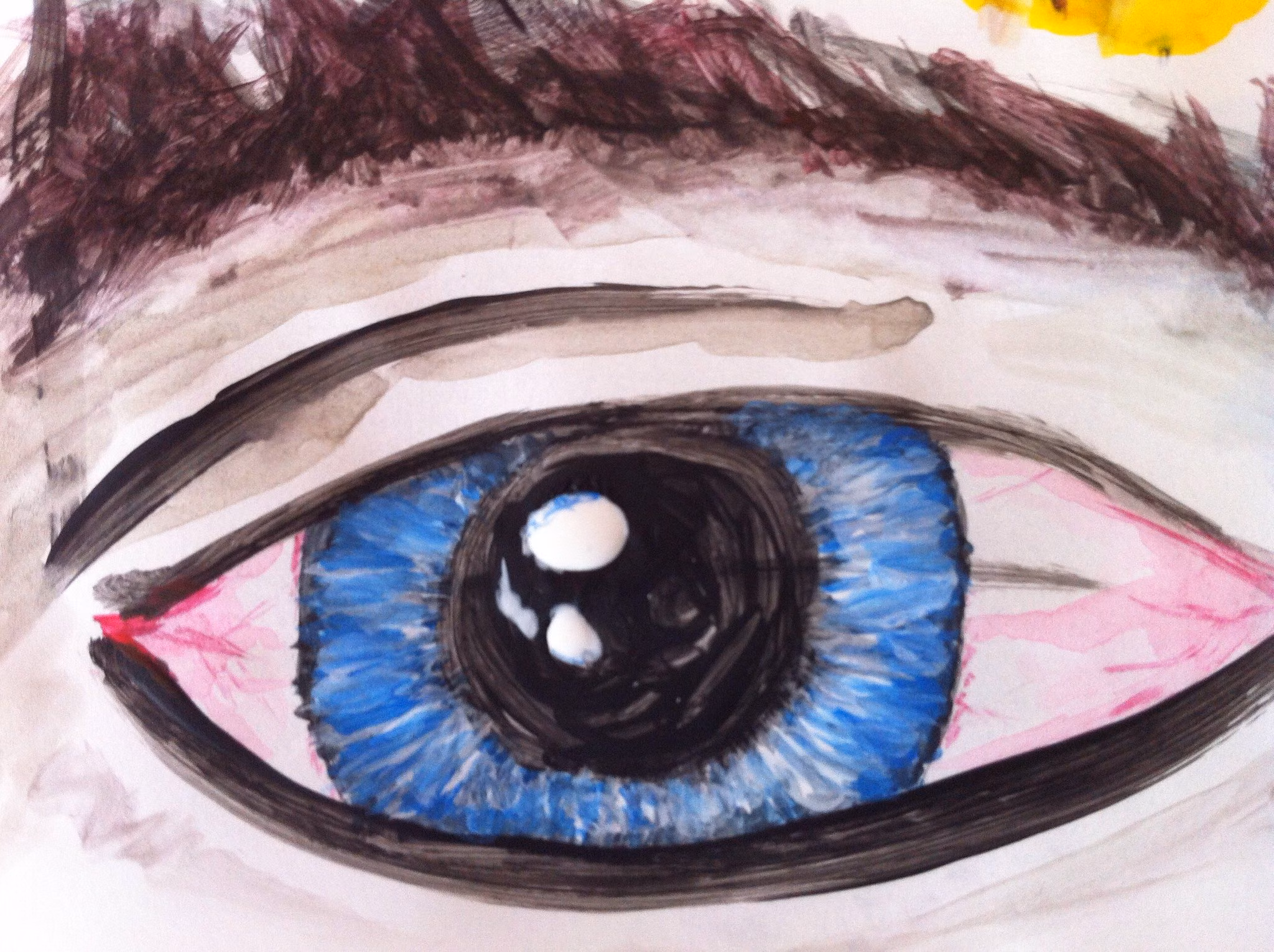 Une œuvre personnelle dessinée et peinte à l’aquarelle et gouache